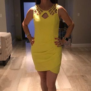 Boutique yellow mini dress